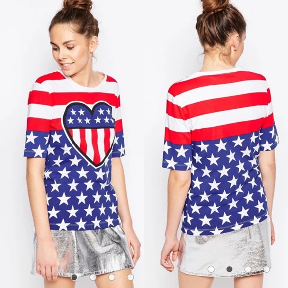 Love Moschino Love In The USA T-shirt